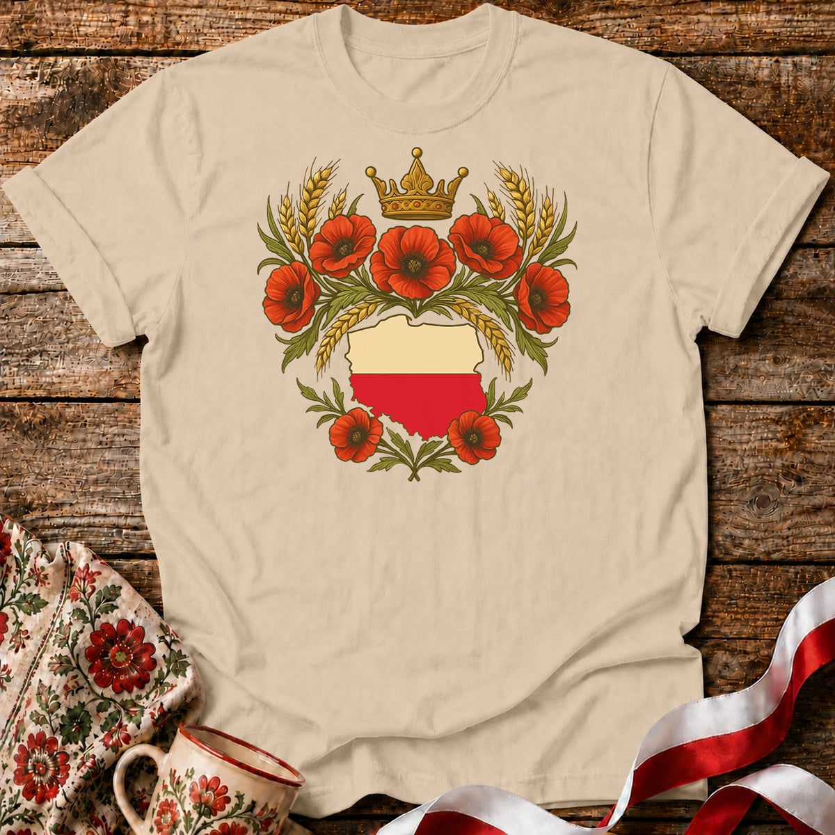 Crowned Polish Roots Unisex T-Shirt