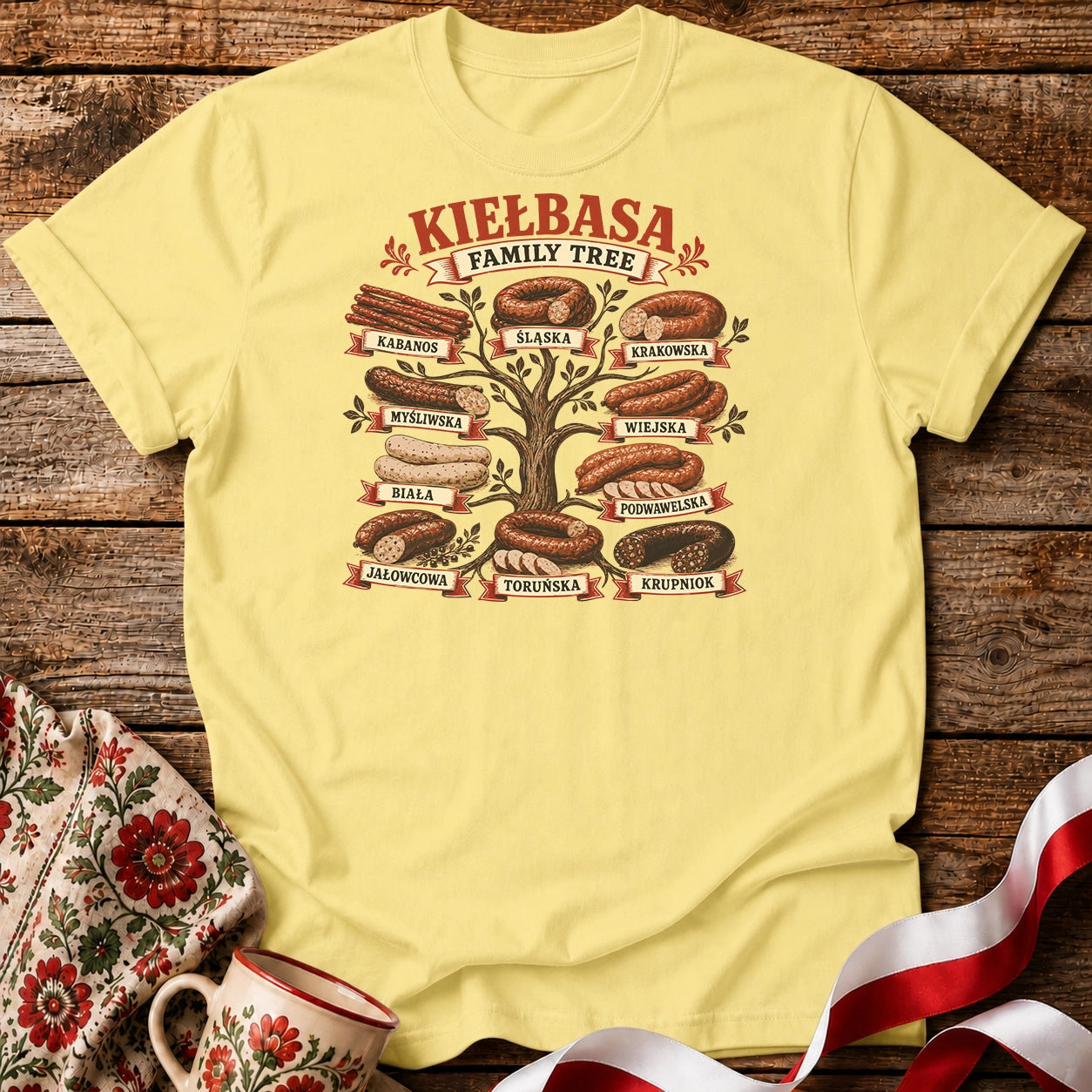 Kiełbasa Family Tree Unisex T-Shirt