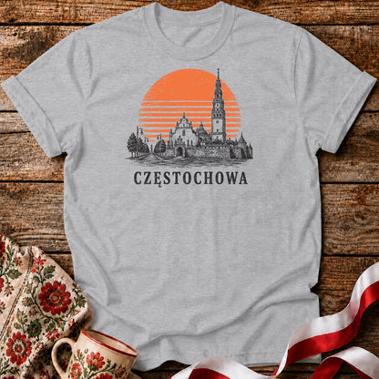 Częstochowa Sunset Skyline Polish City Unisex T-Shirt