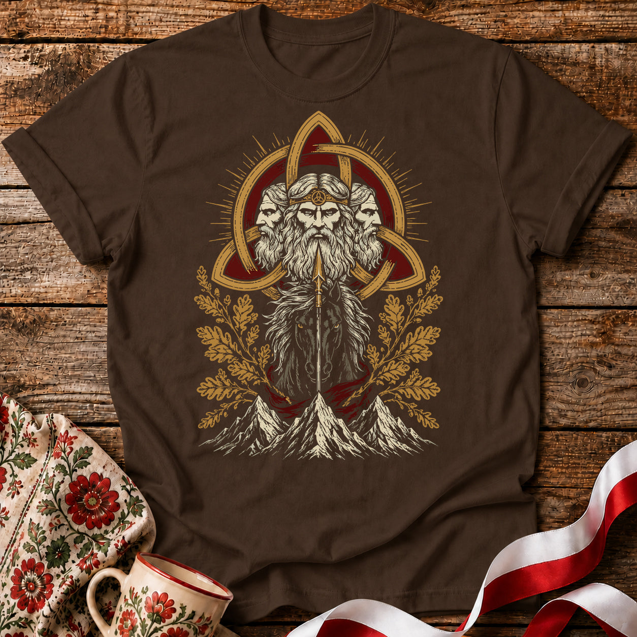 Triglav Triquetra Slavic Mythology Unisex T-Shirt