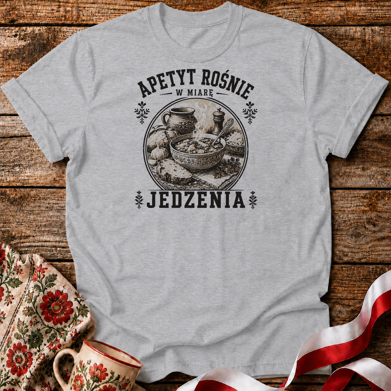 Apetyt Rośnie w Miarę Jedzenia Unisex T-Shirt