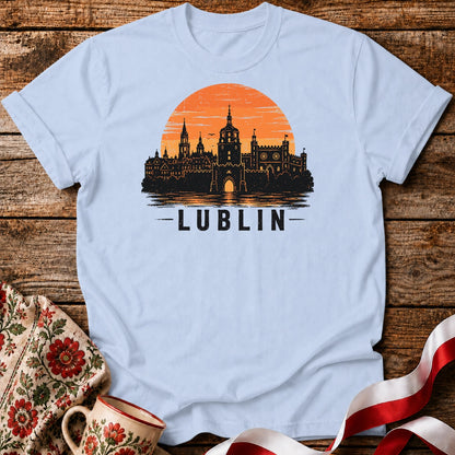 Lublin Sunset Skyline Polish City Unisex T-Shirt