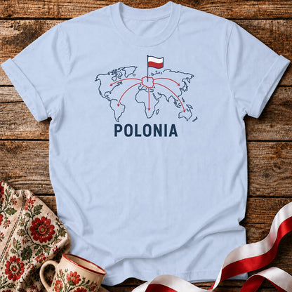 Polonia World Map Unisex T-Shirt