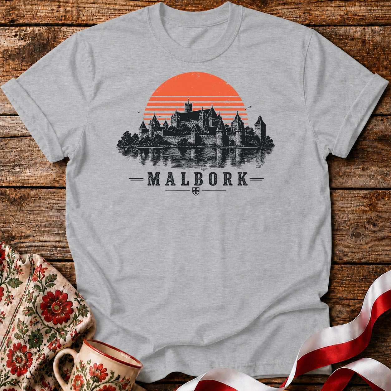 Malbork Sunset Castle Polish City Unisex T-Shirt