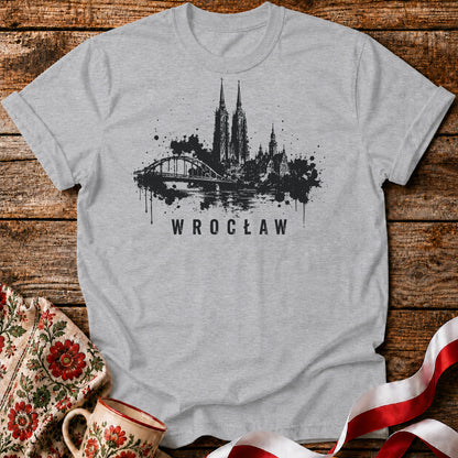 Wrocław Dark Skyline Polish City Unisex T-Shirt
