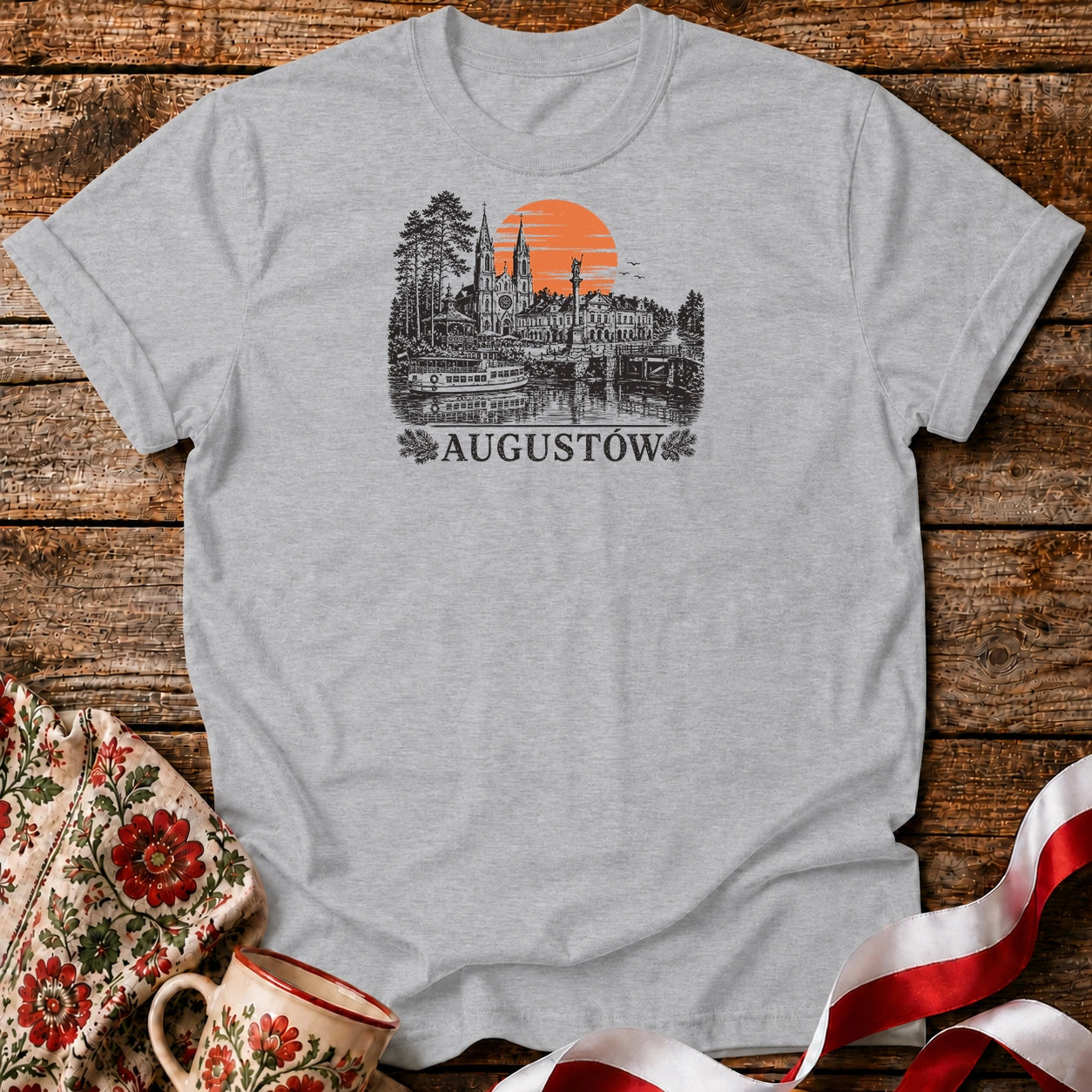 Augustów Sunset Skyline Unisex T-Shirt