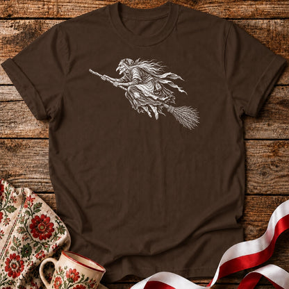Baba Jaga Flying Broom Unisex T-Shirt