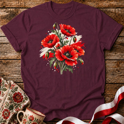 Polish Poppies and Flag Unisex T-Shirt