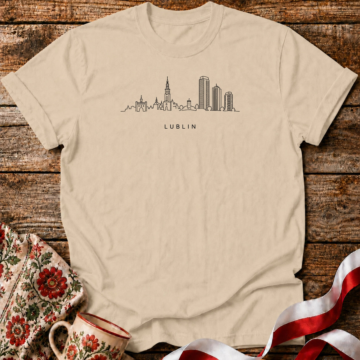 Lublin Minimal Skyline Unisex T-Shirt