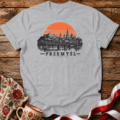 Przemyśl Sunset Skyline Polish City Unisex T-Shirt