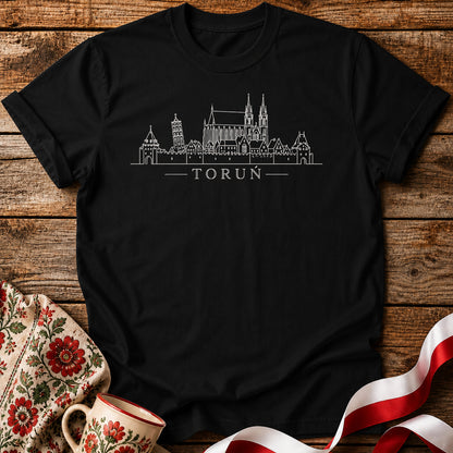Toruń Minimal Skyline Polish City Unisex T-Shirt