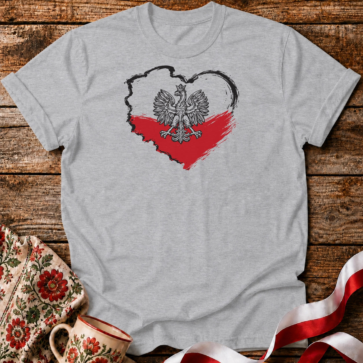 Polska Heart Map Unisex T-Shirt