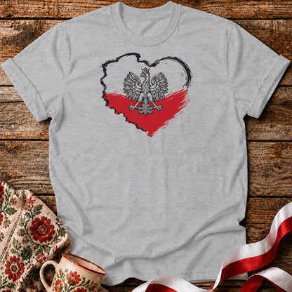 Polska Heart Map Unisex T-Shirt