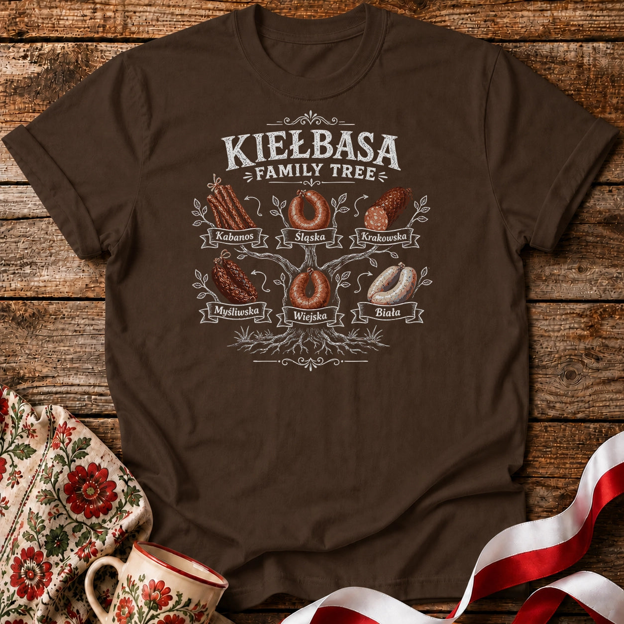 Kiełbasa Family Tree Unisex T-Shirt