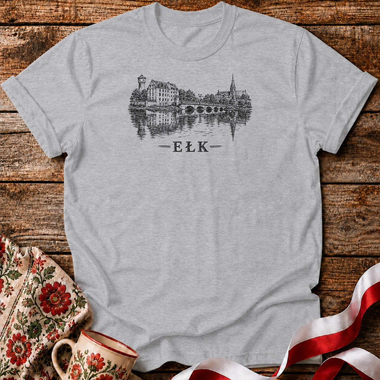 Ełk Dark Skyline Unisex T-Shirt