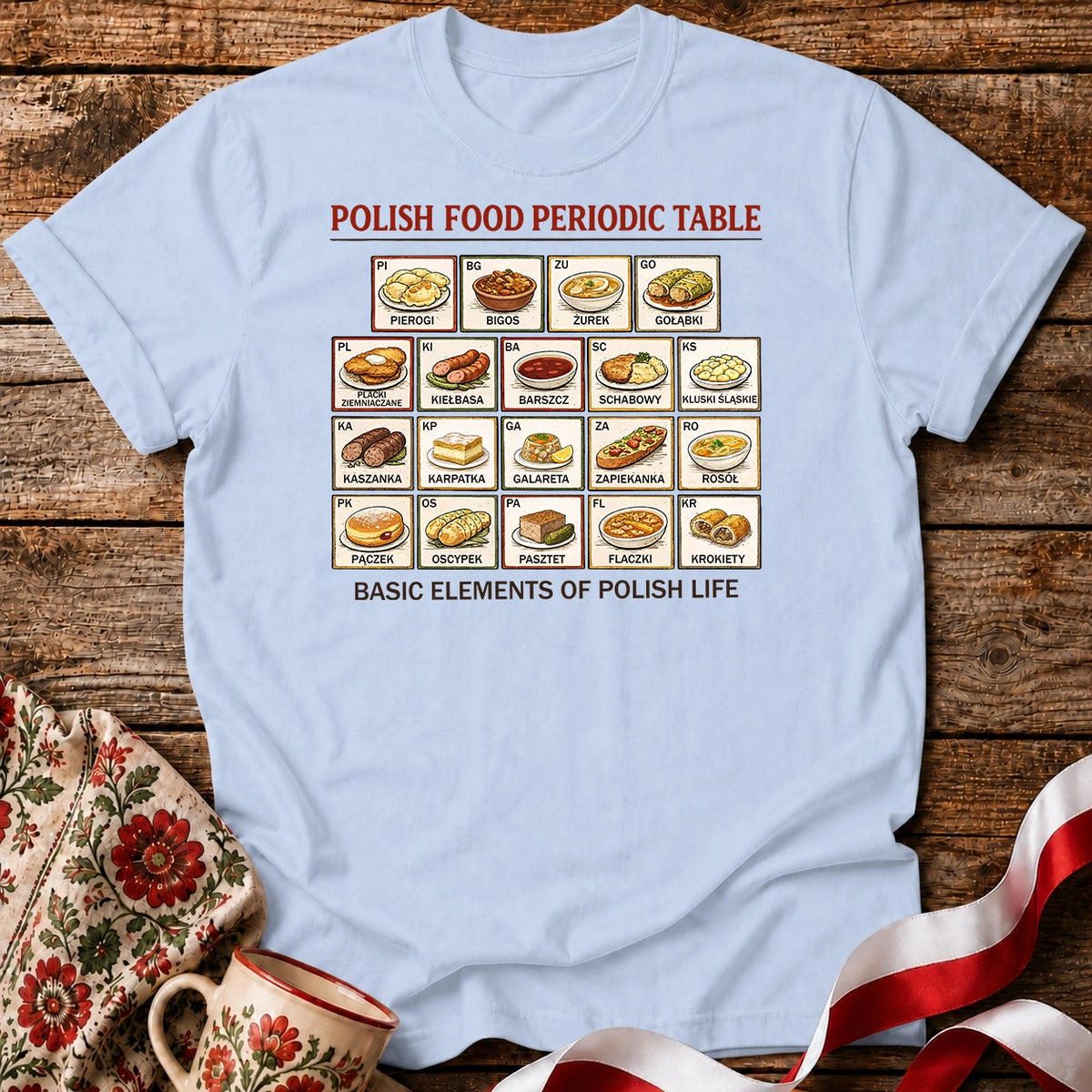 Polish Food Periodic Table Unisex T-Shirt
