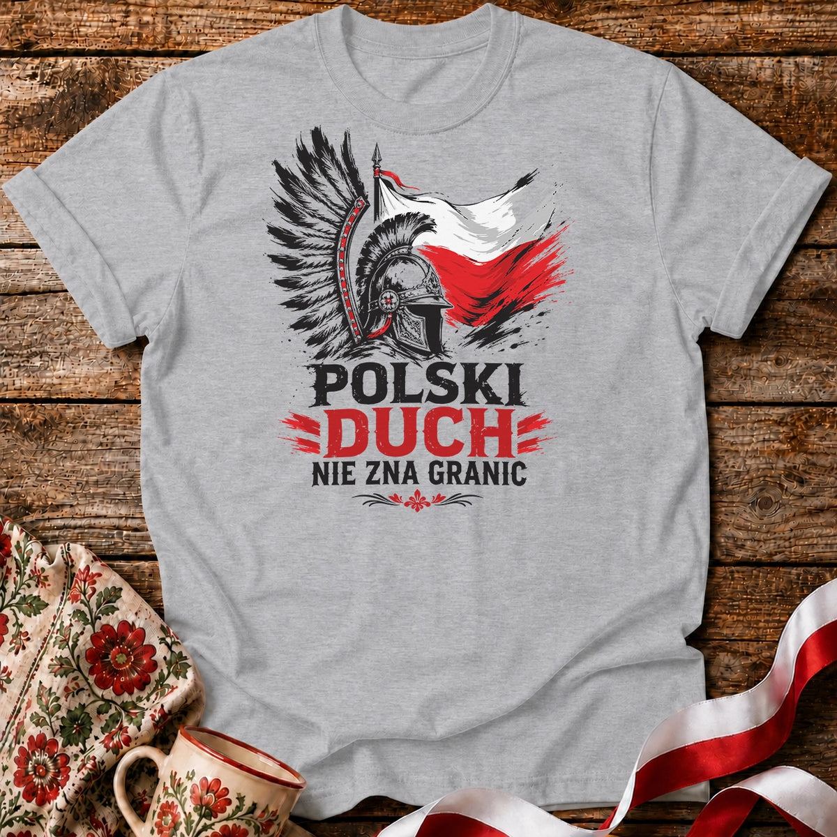 Polski Duch Nie Zna Granic Unisex T-Shirt