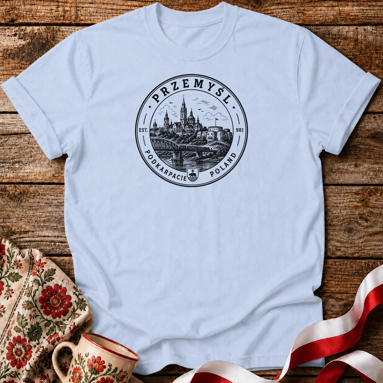 Przemyśl Vintage Emblem Polish City Unisex T-Shirt