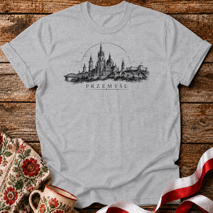 Przemyśl Sketch Skyline Polish City Unisex T-Shirt