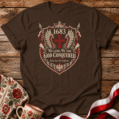 God Conquered 1683 Shield Unisex T-Shirt