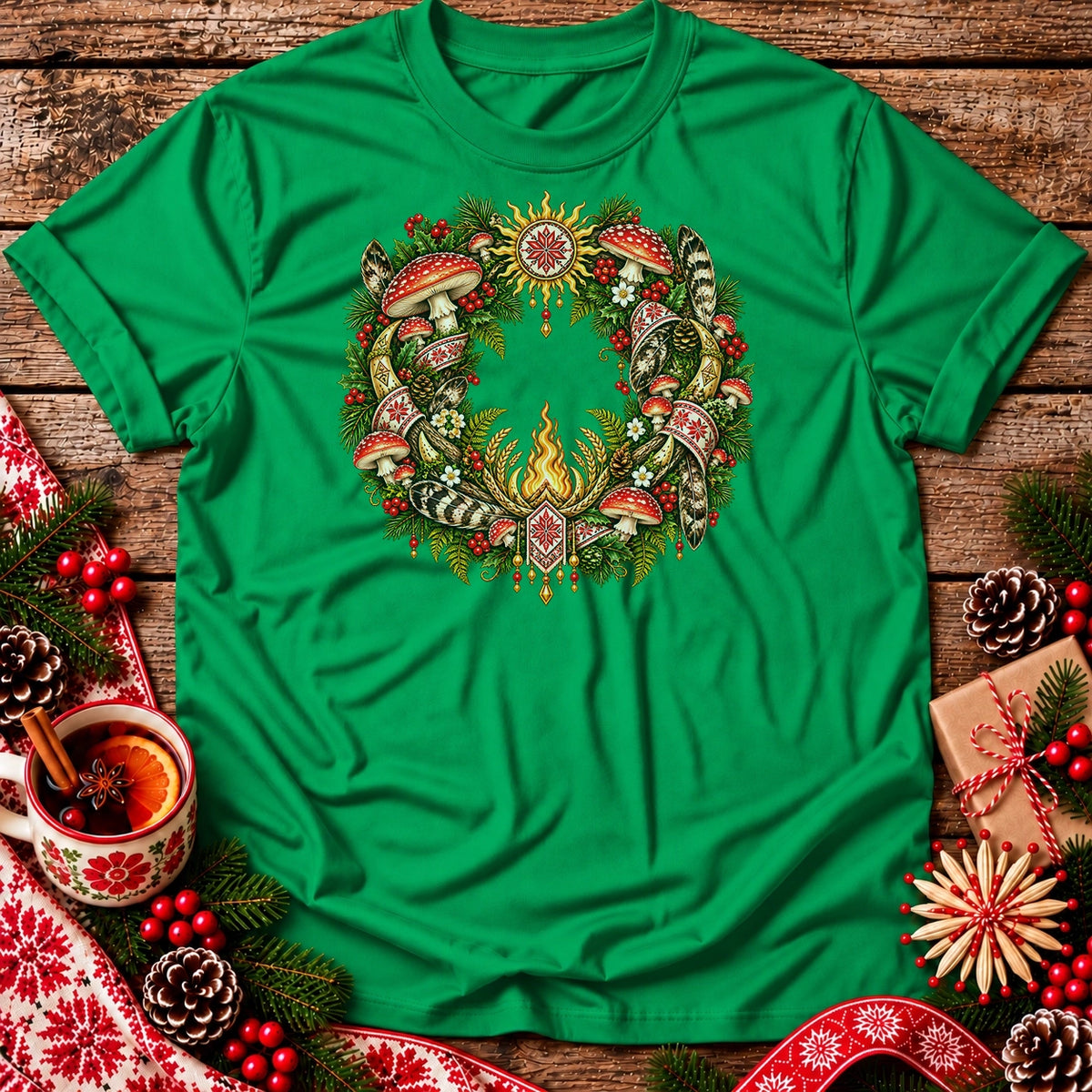 Slavic Christmas Wreath Unisex T-Shirt
