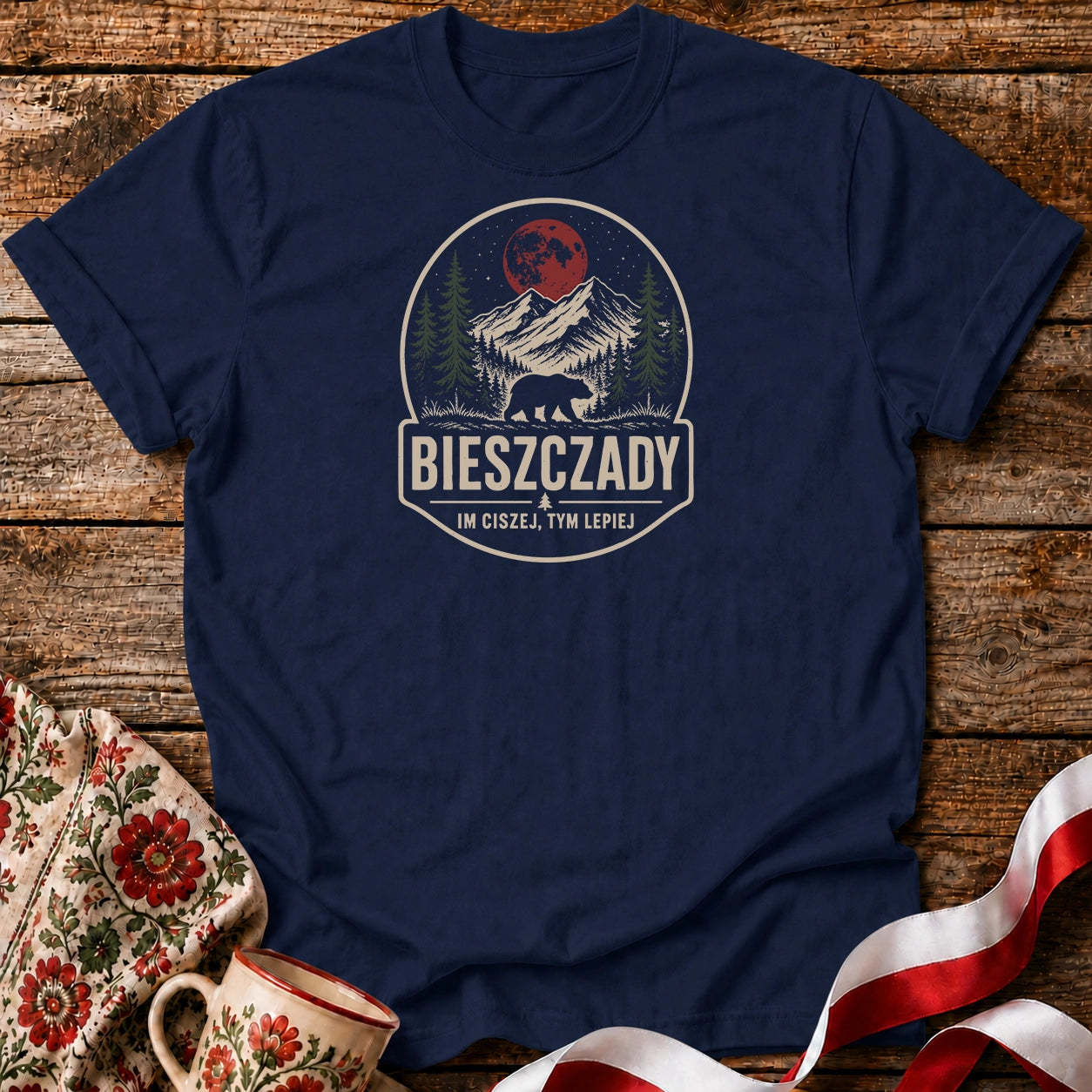 Bieszczady Ciszej Lepiej Unisex T-Shirt