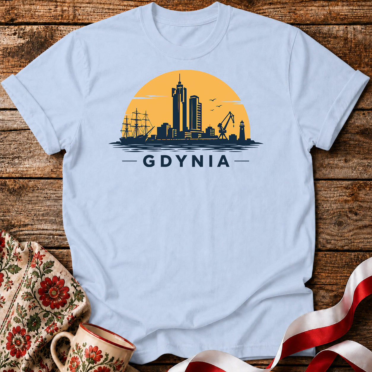 Gdynia Port Sunset Polish City Unisex T-Shirt