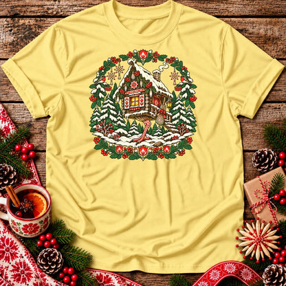 Christmas Baba Yaga Folk Hut Unisex T-Shirt