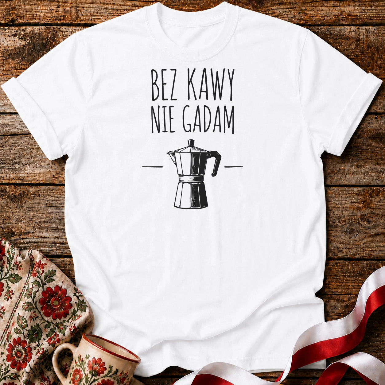 Bez Kawy Moka Pot Unisex T-Shirt
