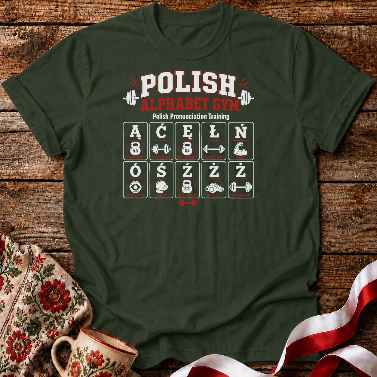 Polish Alphabet Gym Unisex T-Shirt