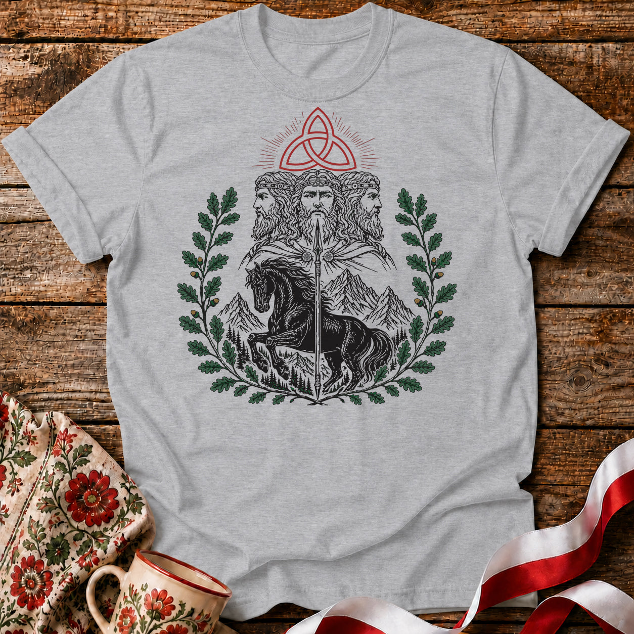 Triglav Triquetra Slavic Mythology Unisex T-Shirt