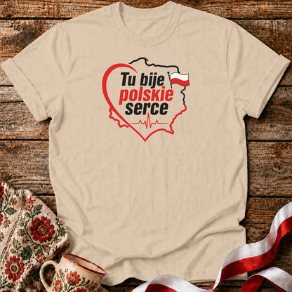 Tu Bije Polskie Serce Unisex T-Shirt