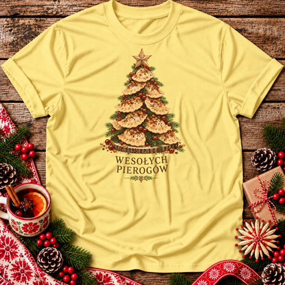 Wesołych Pierogów Christmas Tree Unisex T-Shirt