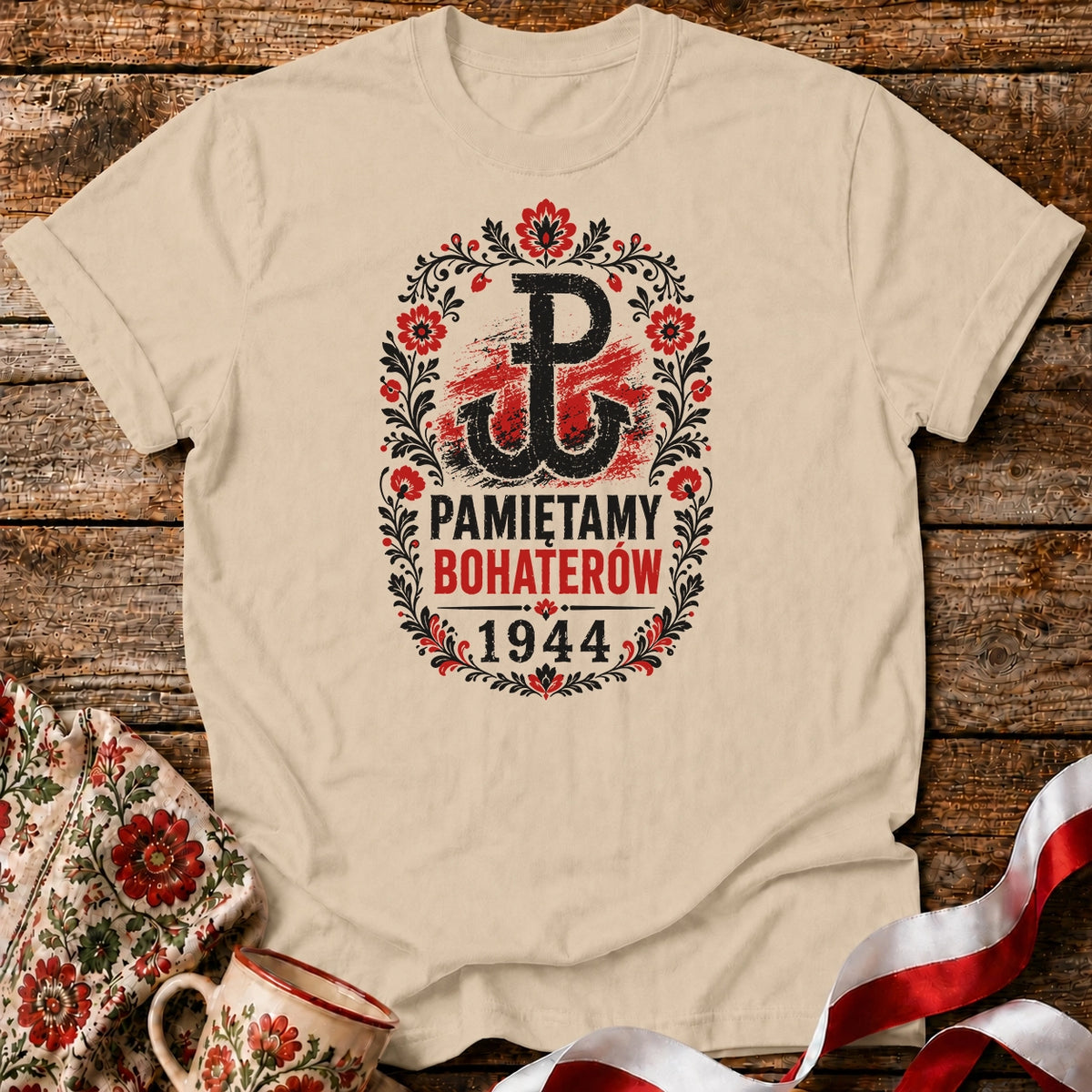 Pamiętamy Bohaterów Folk Unisex T-Shirt