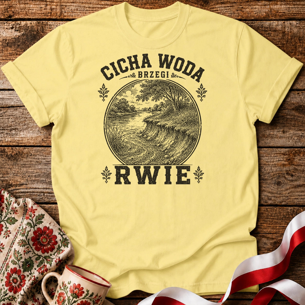 Cicha Woda Brzegi Rwie Unisex T-Shirt