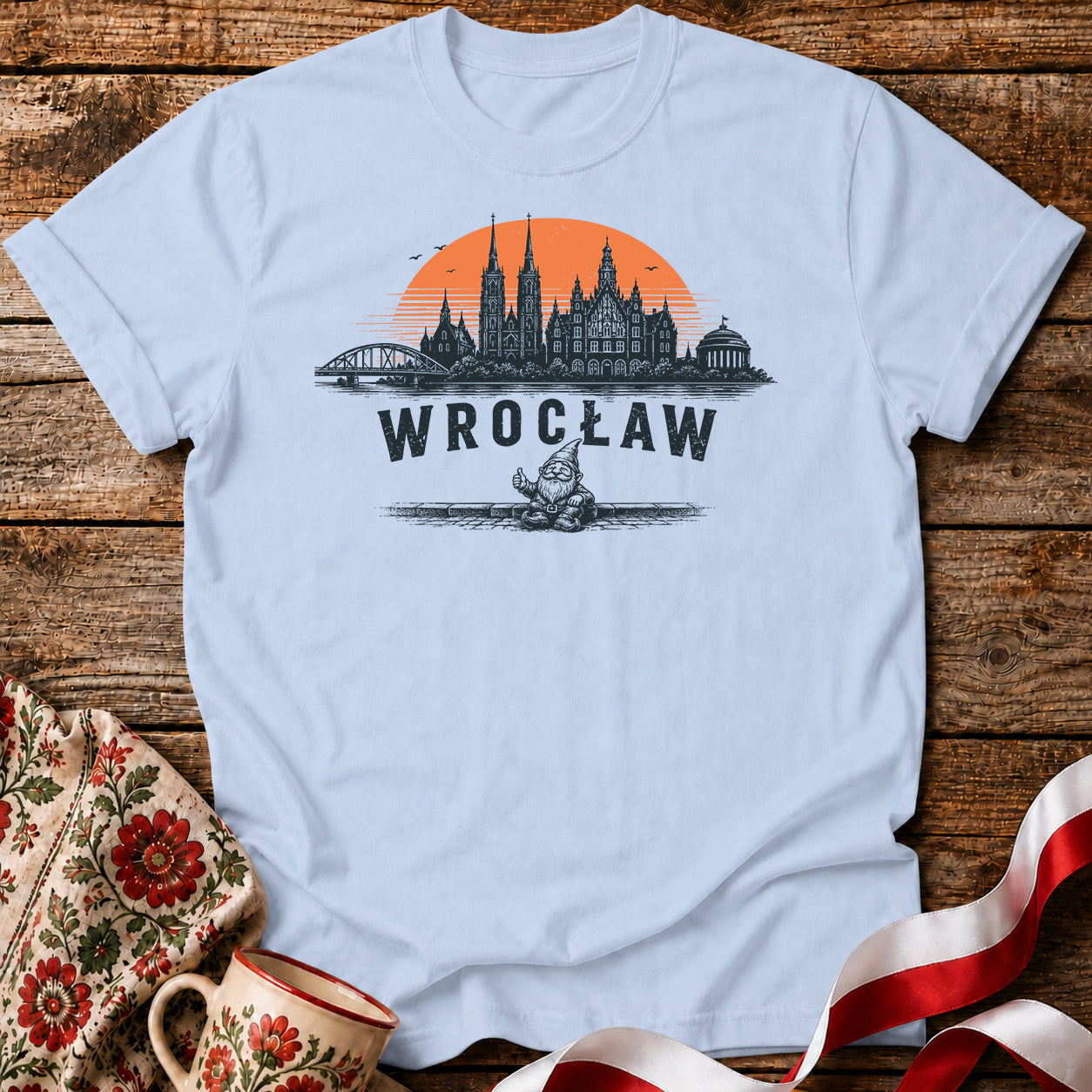 Wrocław Krasnal Skyline Polish City Unisex T-Shirt