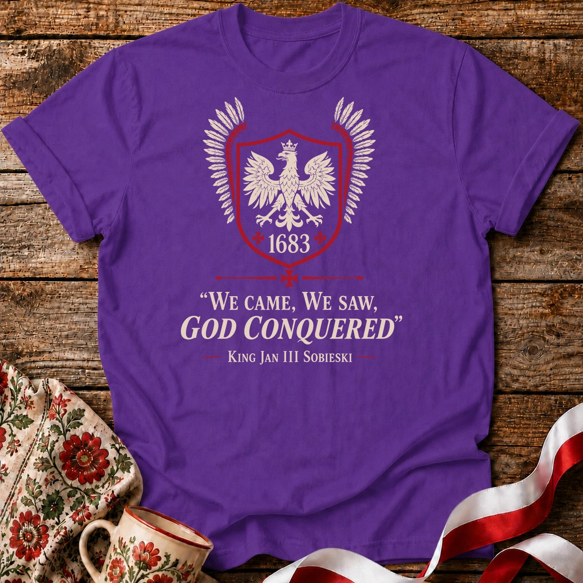 God Conquered 1683 Eagle Crest Unisex T-Shirt