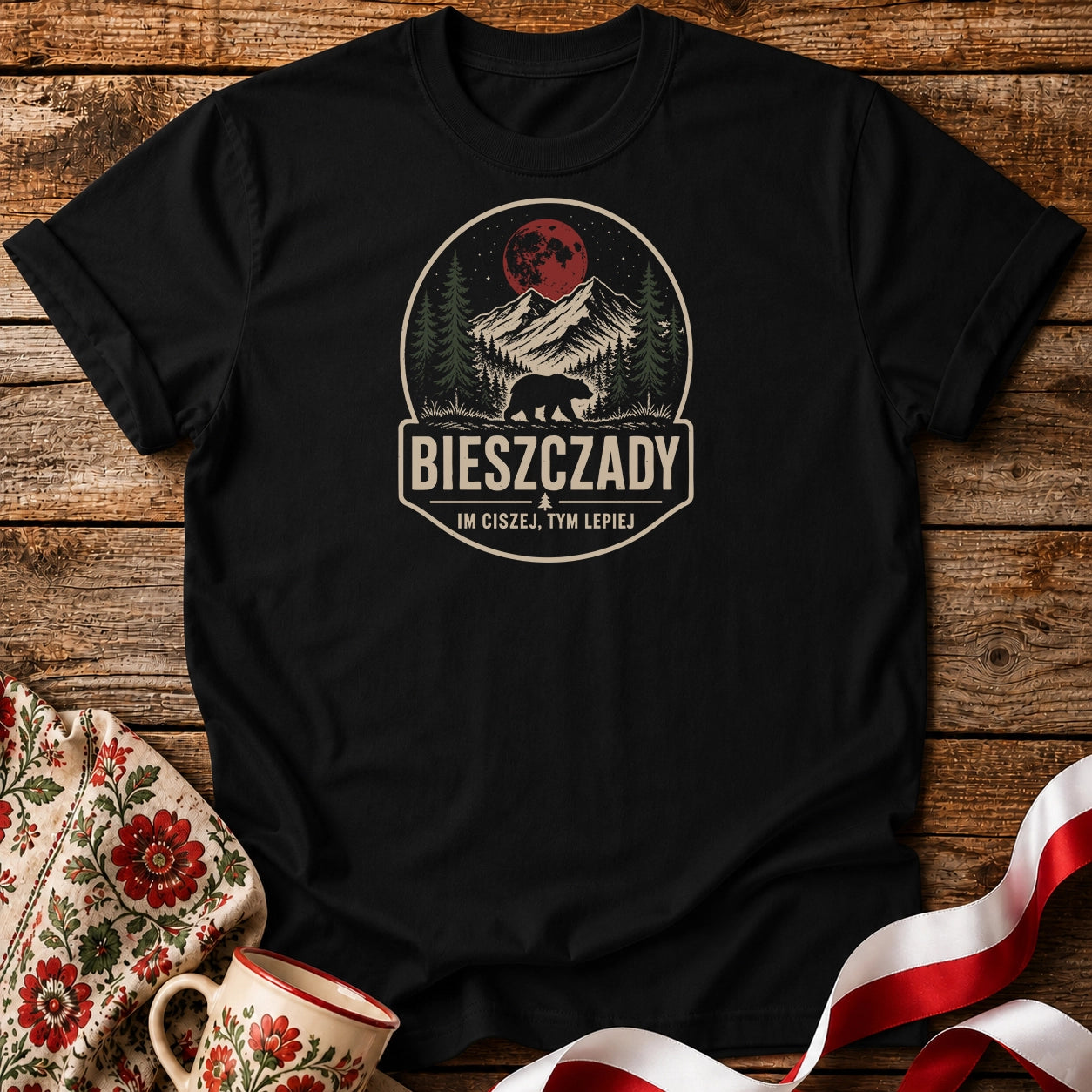 Bieszczady Ciszej Lepiej Unisex T-Shirt