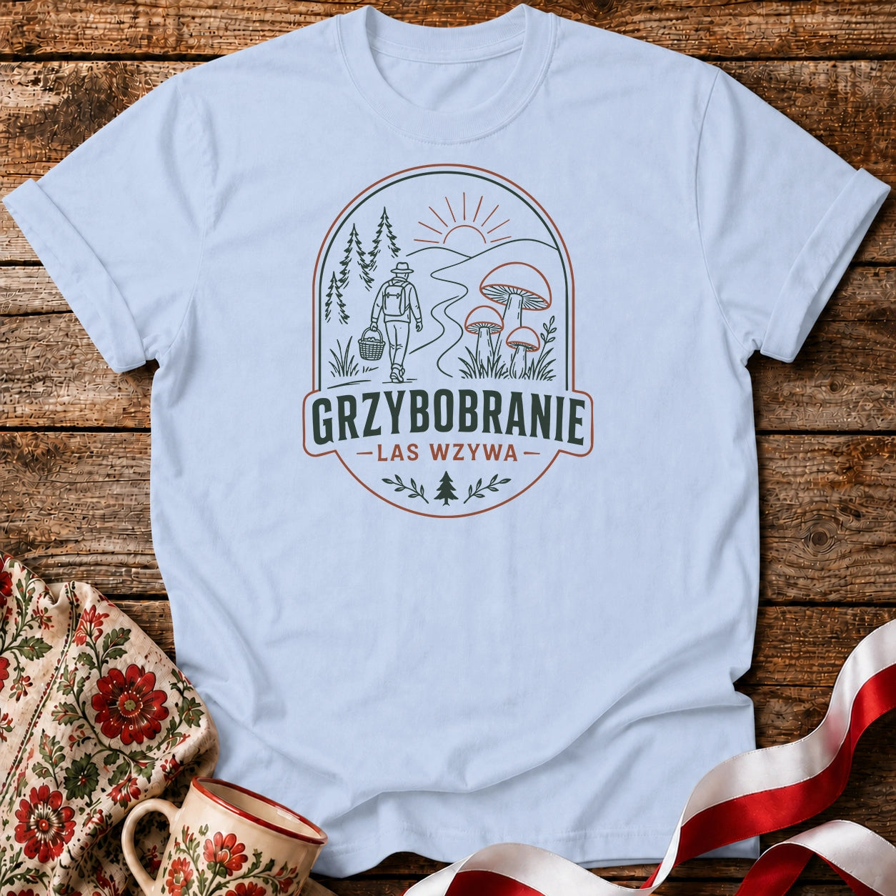 Grzybobranie Las Wzywa Unisex T-Shirt