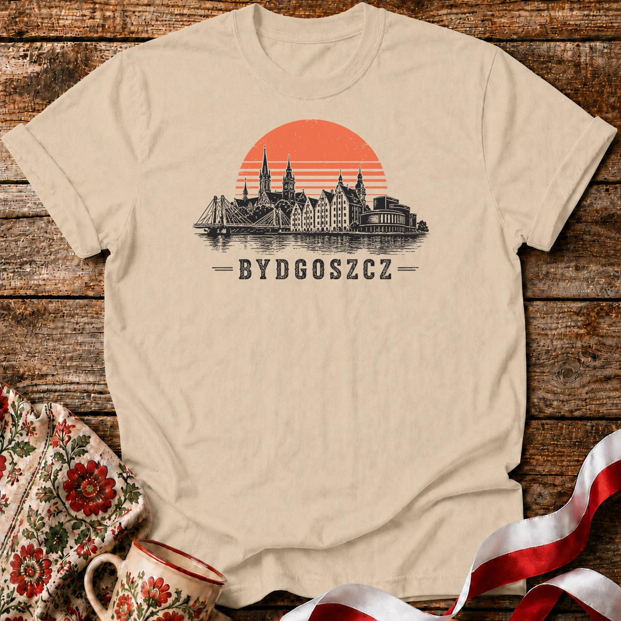 Bydgoszcz Sunset Skyline Polish City Unisex T-Shirt