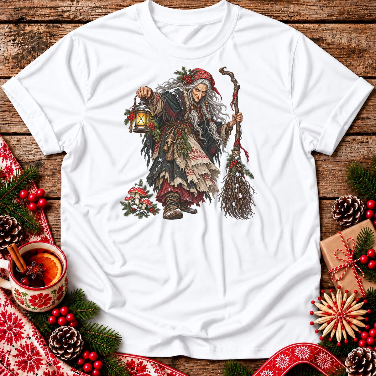 Christmas Baba Yaga with Lantern Unisex T-Shirt