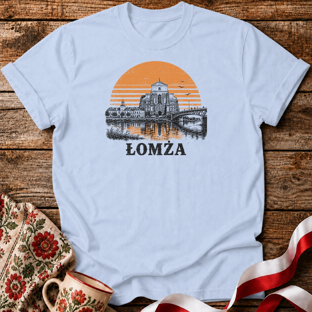 Łomża Riverside Sunset Unisex T-Shirt