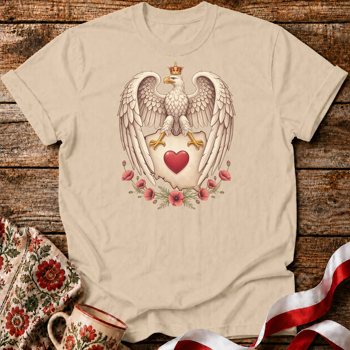 Polish Eagle With a Heart Unisex T-shirt