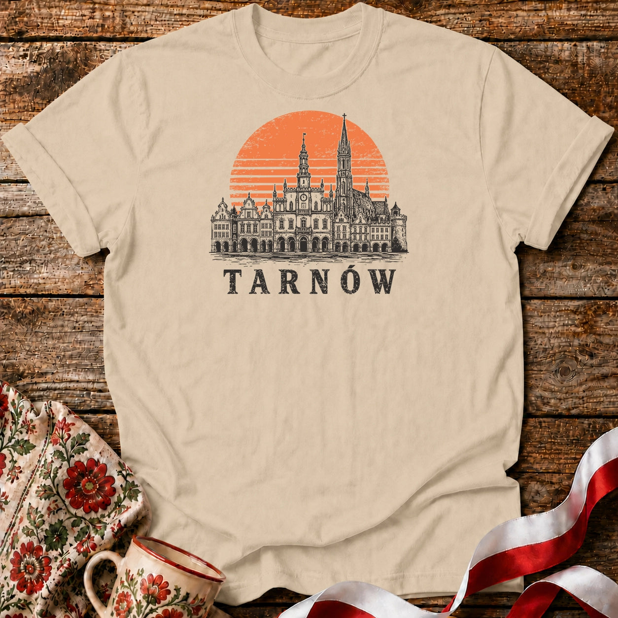 Tarnów Sunset Skyline Polish City Unisex T-Shirt