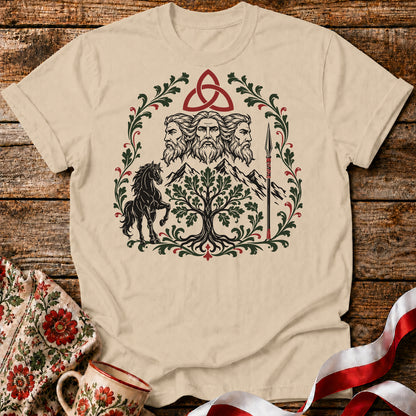 Triglav Triquetra Slavic Mythology Unisex T-Shirt