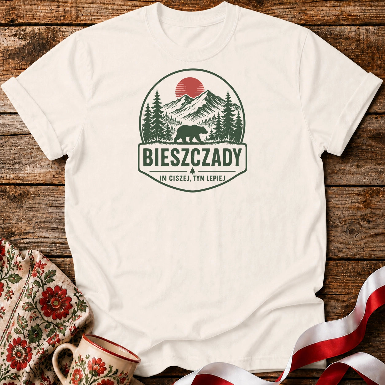 Bieszczady Ciszej Lepiej Unisex T-Shirt