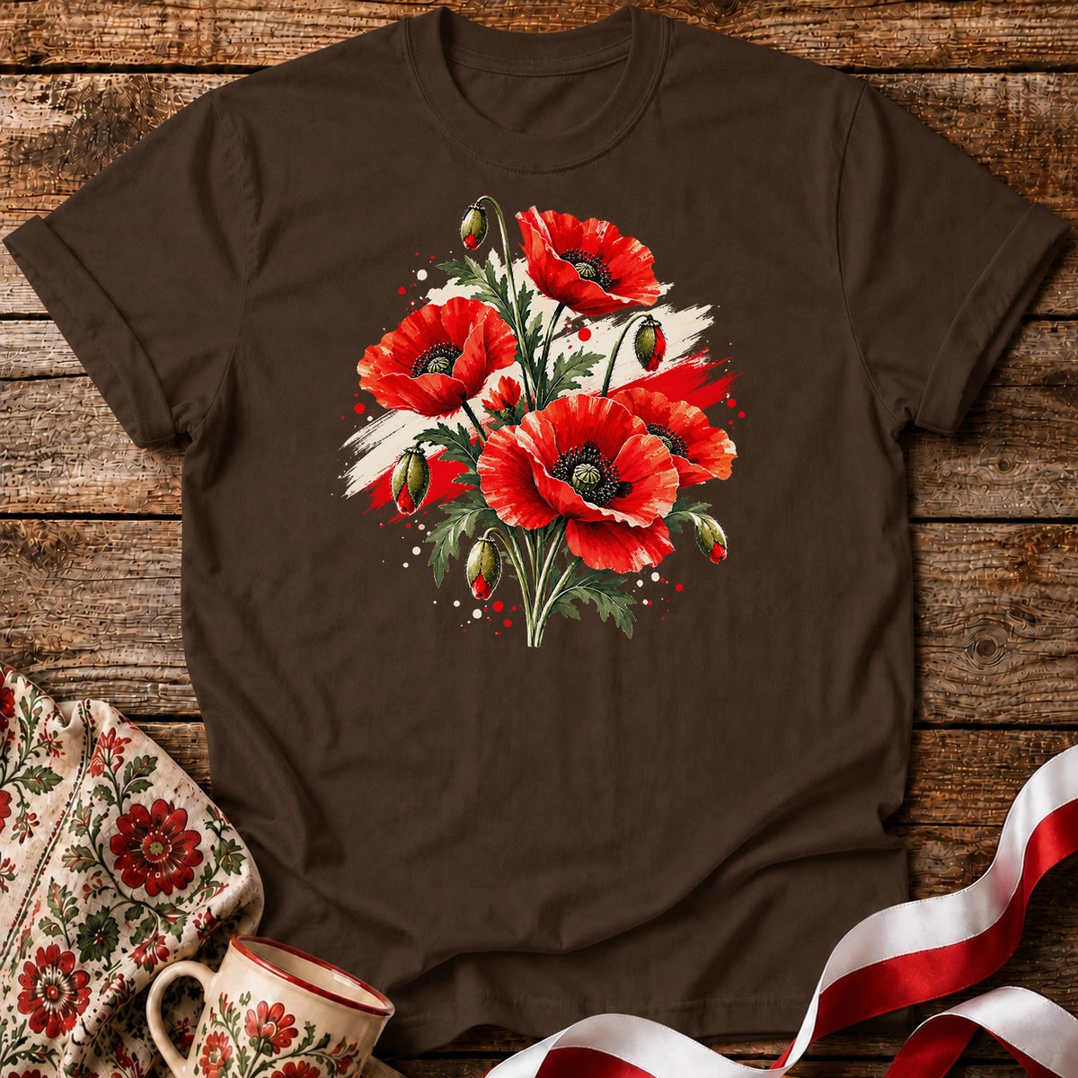 Polish Poppies and Flag Unisex T-Shirt