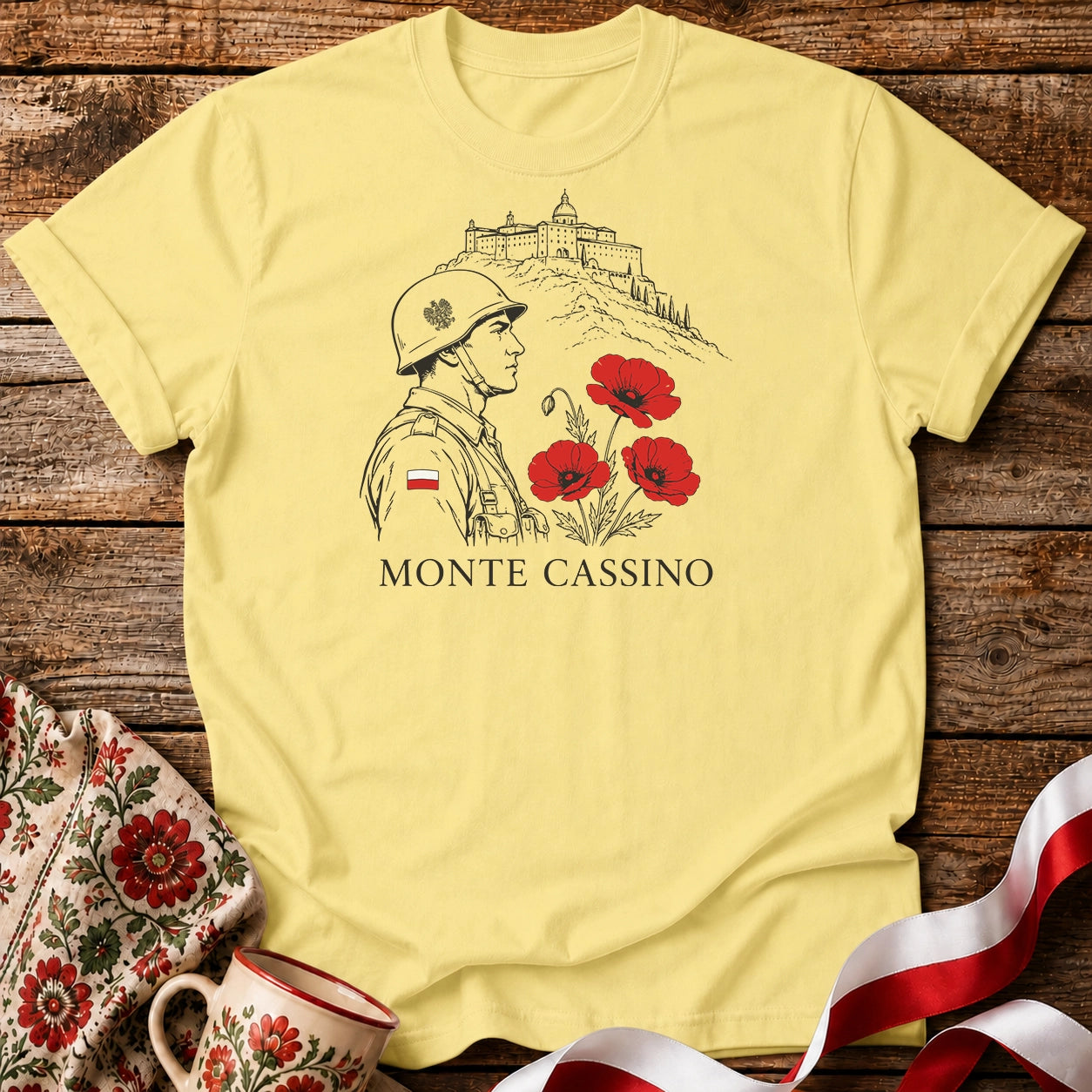 Monte Cassino Poppies Unisex T-Shirt