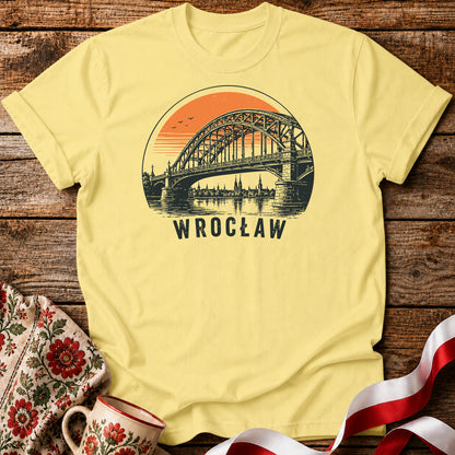 Wrocław Bridge Sunset Polish City Unisex T-Shirt