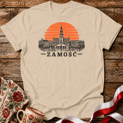 Zamość Sunset Skyline Polish City Unisex T-Shirt